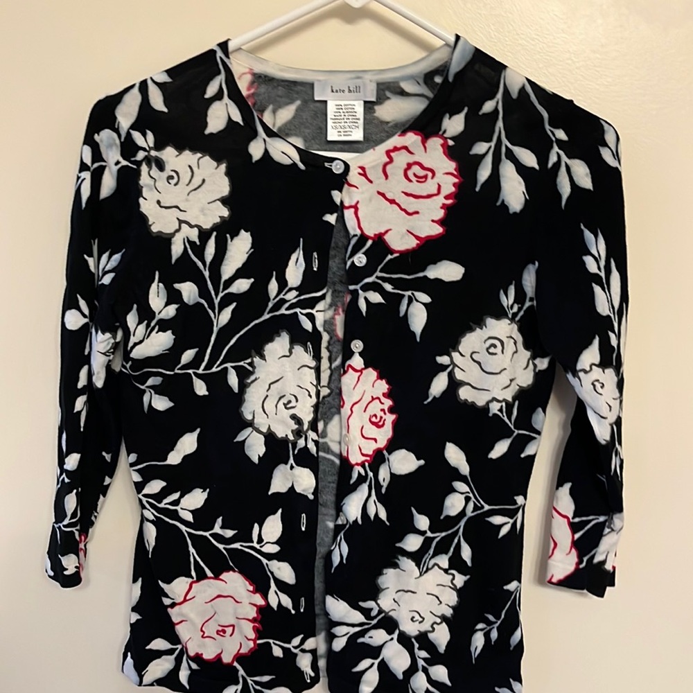 Kate Hill 100% cotton cardigan, XS